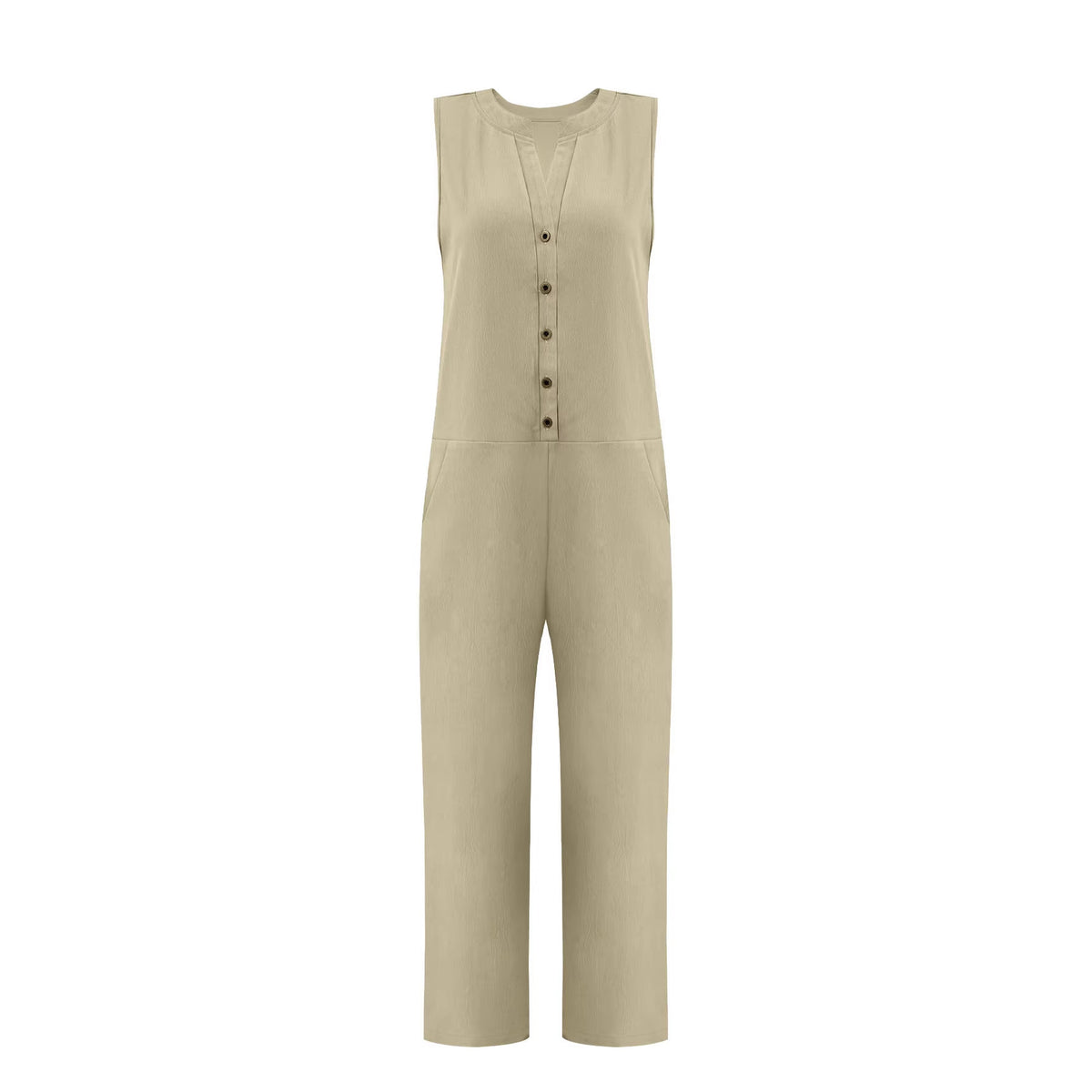Chic V-Neck Wide-Leg Casual Jumpsuit