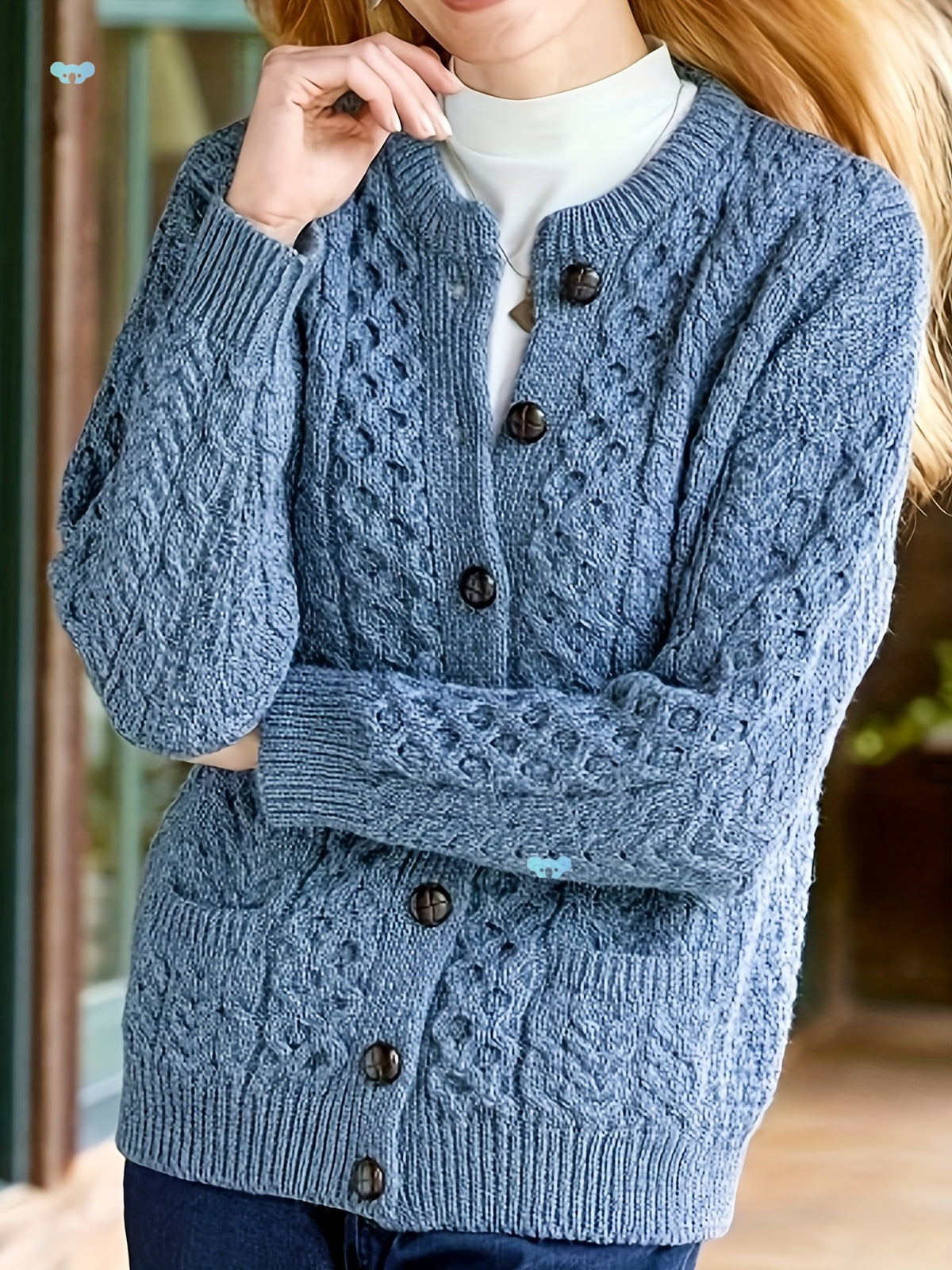 Women's Casual Knit Cardigan Sweater Cozy Long Sleeve