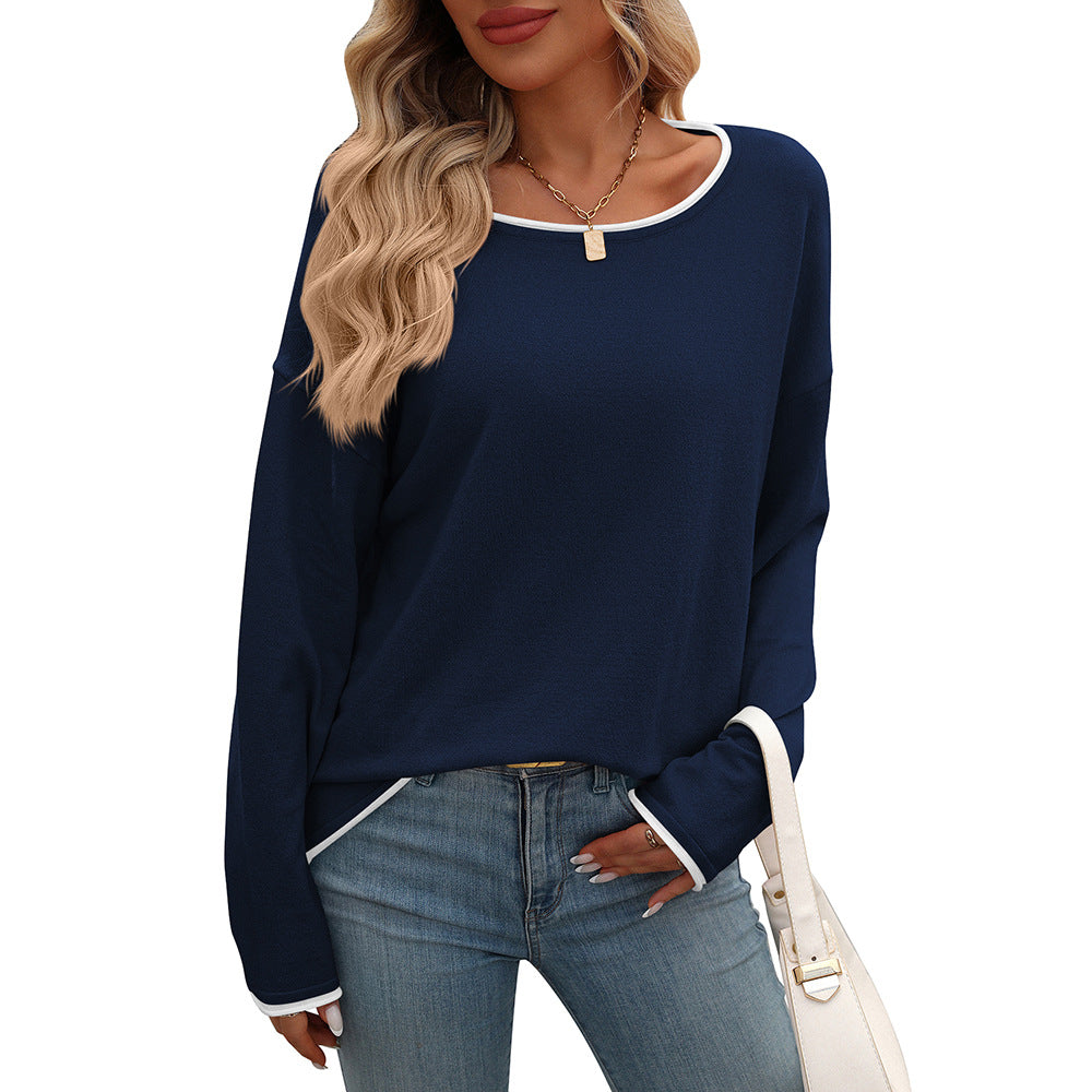 Cozy Colorblock Long Sleeve Pullover Sweater