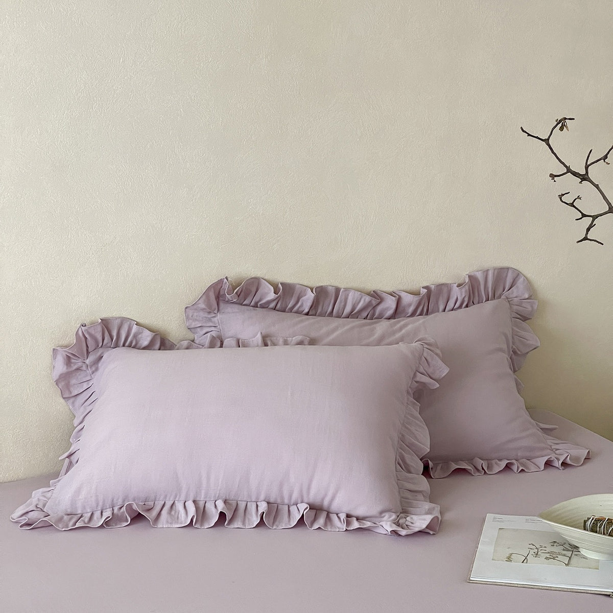 Ruffle-edged Pure Cotton Double-layer Gauze Single-piece Pillowcase