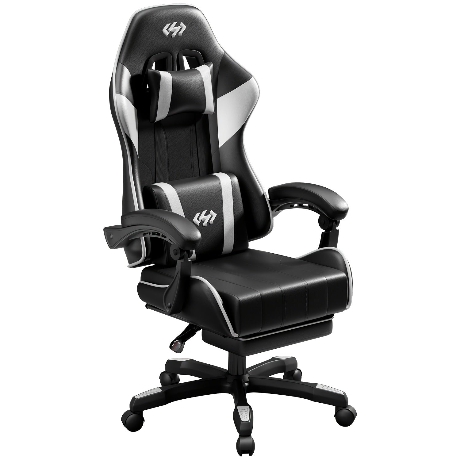 Ergonomic Office Gaming Chair with Adjustable Height, Lumbar Support, Footrest, and Headrest