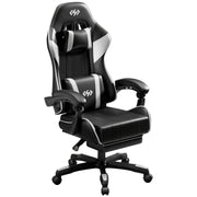 Ergonomic Office Gaming Chair with Adjustable Height, Lumbar Support, Footrest, and Headrest