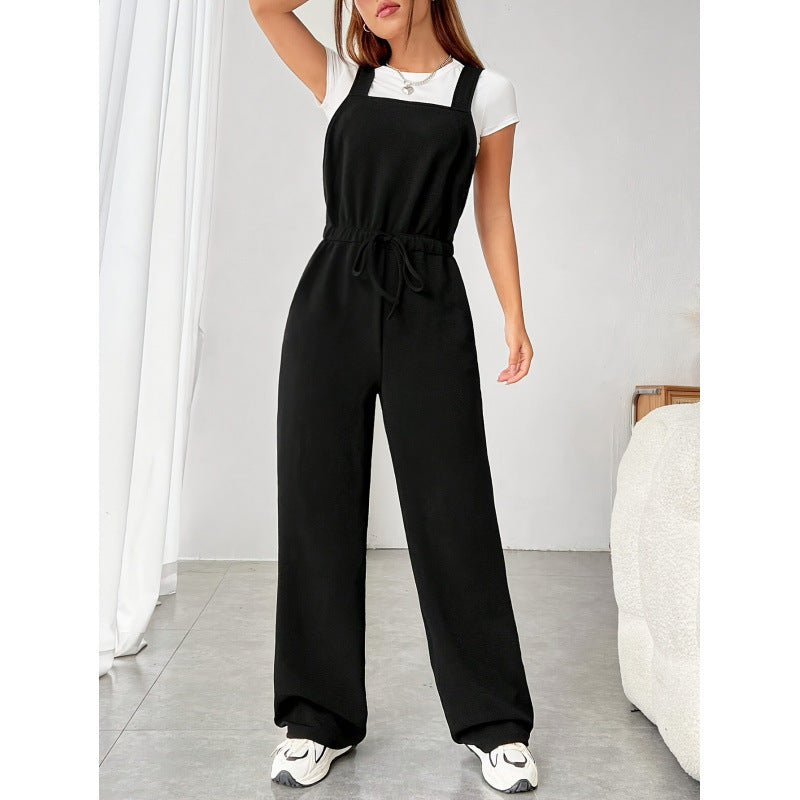 Elegant Black Sleeveless Cropped Jumpsuit for Women