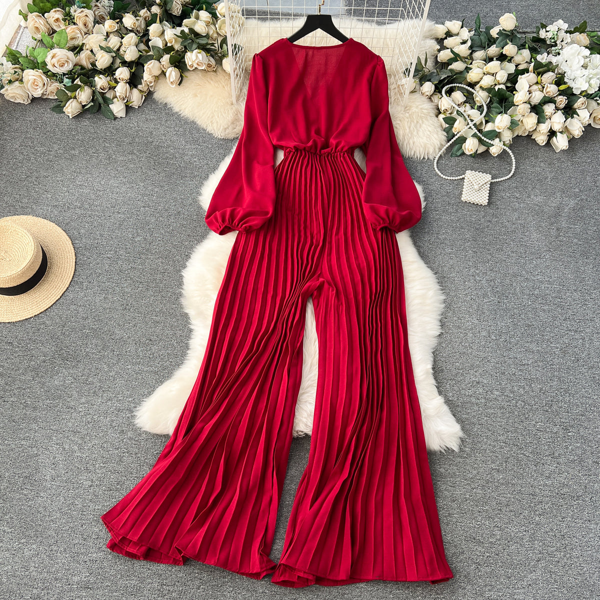 Chic Puff Sleeve Women's Jumpsuit Romper