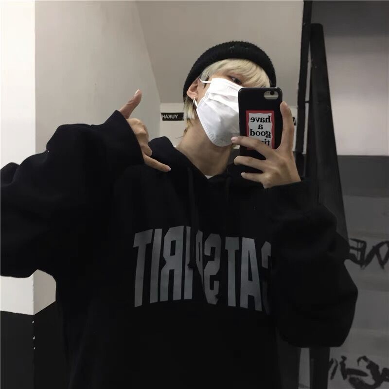Men's Hip Hop Fleece Pullover Streetwear Couple Sweater