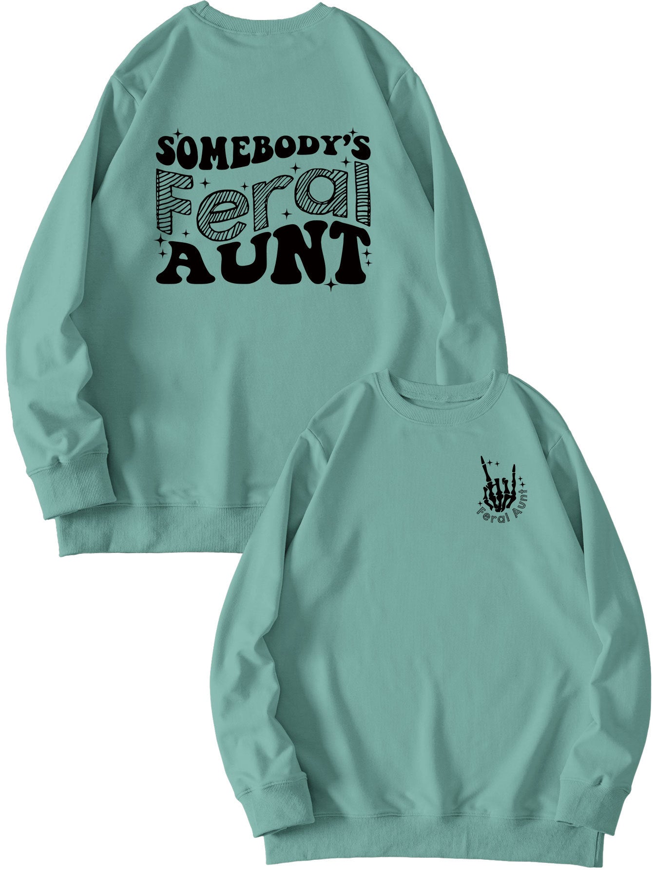 Women's Printed Loose Pullover Sweatshirt Street Fashion
