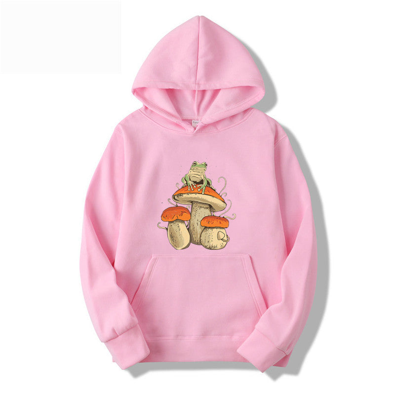 Letter Print Kangaroo Pocket Drawstring Hoodie