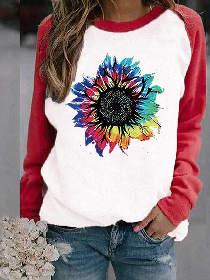 Cozy Printed Fleece Pullover Hoodie for Women