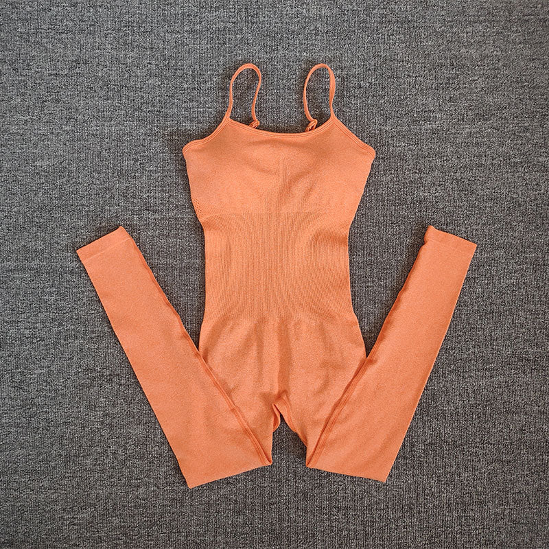 Seamless Body Shaping Yoga Jumpsuit & Sports Shorts