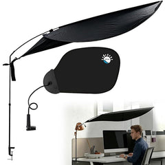 Portable Pop‑Up Cubicle Desk Shade Set – Large and Small Light Shield Canopy for Privacy, Sun Glare Blocking and Draft Protection