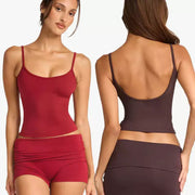 Quick-Dry Yoga Vest with Chest Pad – Seamless, Supportive Workout Top