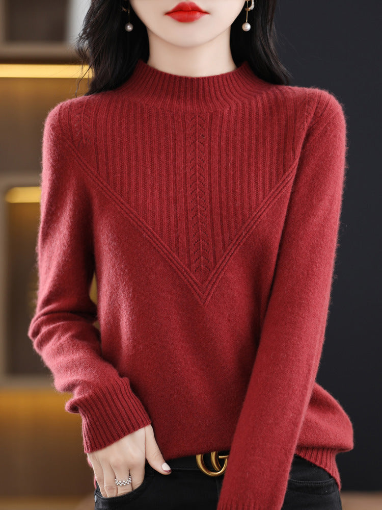 Fall and Winter Outer Wear Lazy and Versatile Knitted Bottoming Sweater