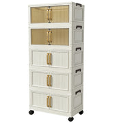 Multi‑Functional Foldable Storage Cabinet – 5‑Tier or 3‑Tier Large Capacity, Space‑Saving Design for Entryway, Corridor, Bedroom or Living Room