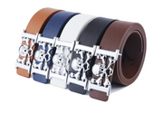 Stylish Student Belt with Skull Buckle