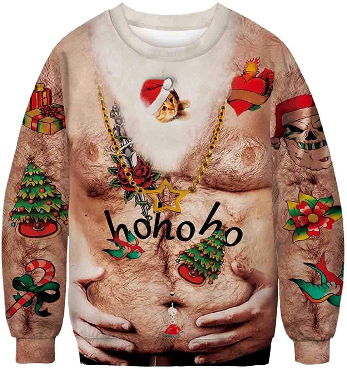 Unisex Halloween Digital Print Crewneck Sweater