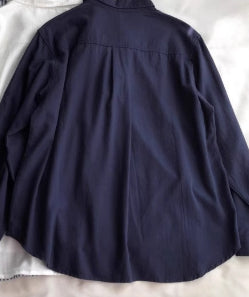 Women's Lapel Pocket Simple Fashion Embroidered Shirt