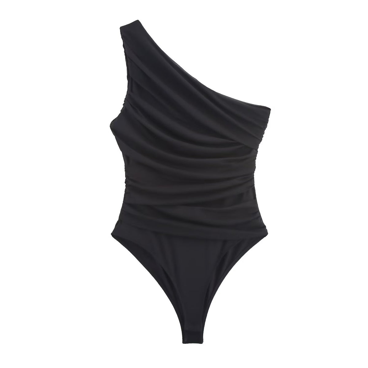 Chic Asymmetric Fold Romper for Night Outs