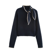 Ladies Bow Decorative Vest Pullover Sweaters