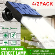 1/2/4pcs Commercial Solar Wall Lights Outdoor - Smart Motion Sensor, IP44 Waterproof, Auto On/Off Dusk to Dawn for Courtyard, Porch, Deck & Garden Security Lighting (Acrylic Cover, 120° Wide Beam)