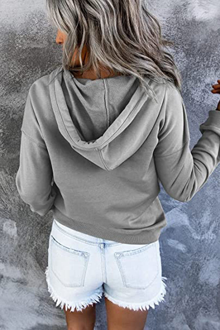 Women's Casual Hooded Sweatshirt with Pockets
