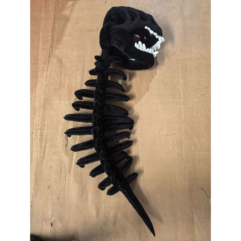 Soft Dinosaur Skeleton Costume – Plush Wearable Skull and Spine Design