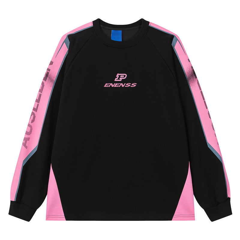 Retro Sport Long Sleeve Couple Pullover