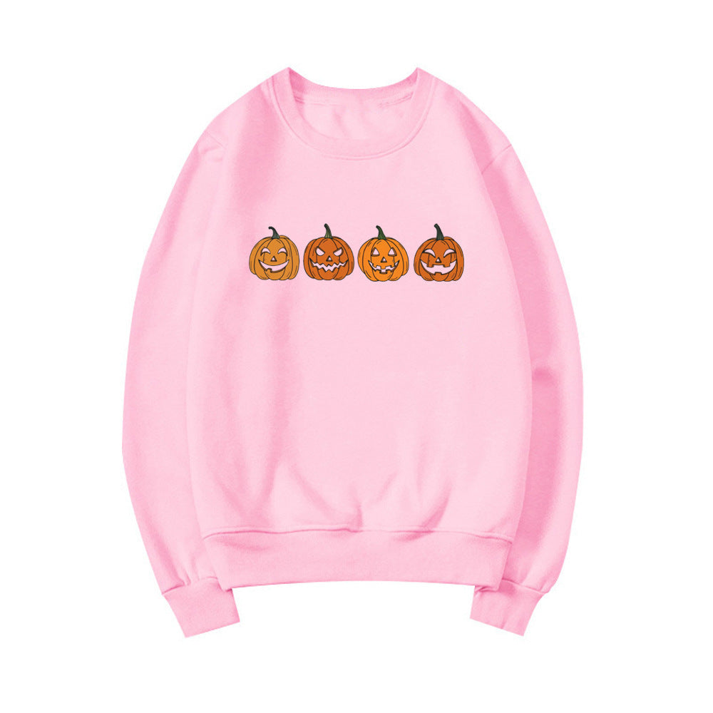 Funny Halloween Evil Pumpkin Head Hoodie Party Sweater