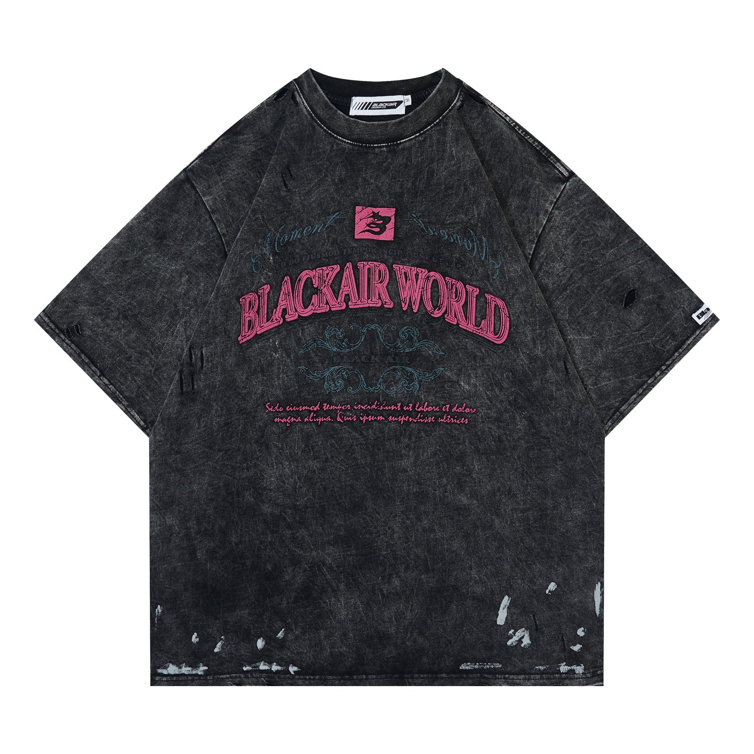 Retro Washed Letter Foam Graphic Tee