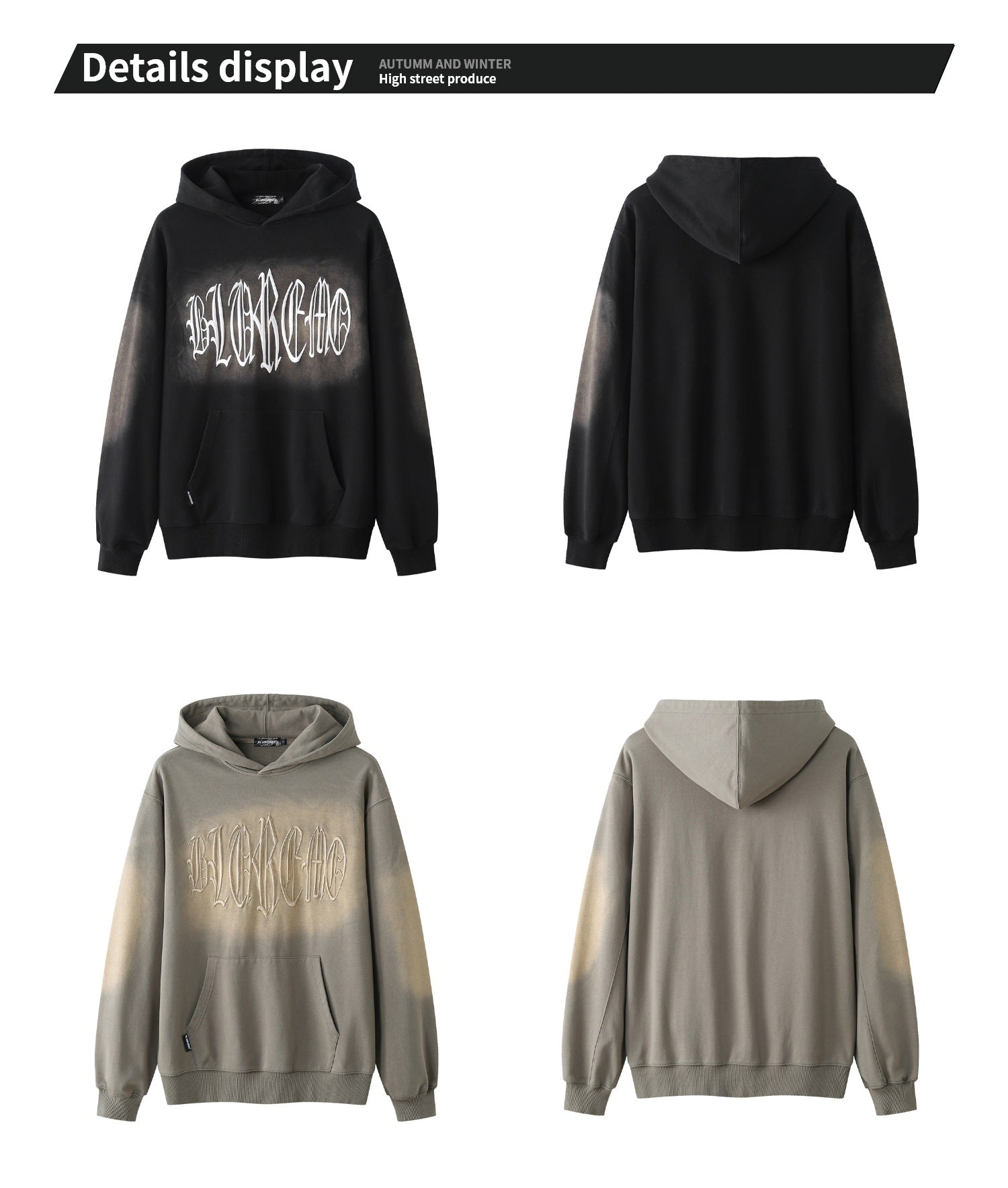 Embroidered Letter Pullover Streetwear Sweater