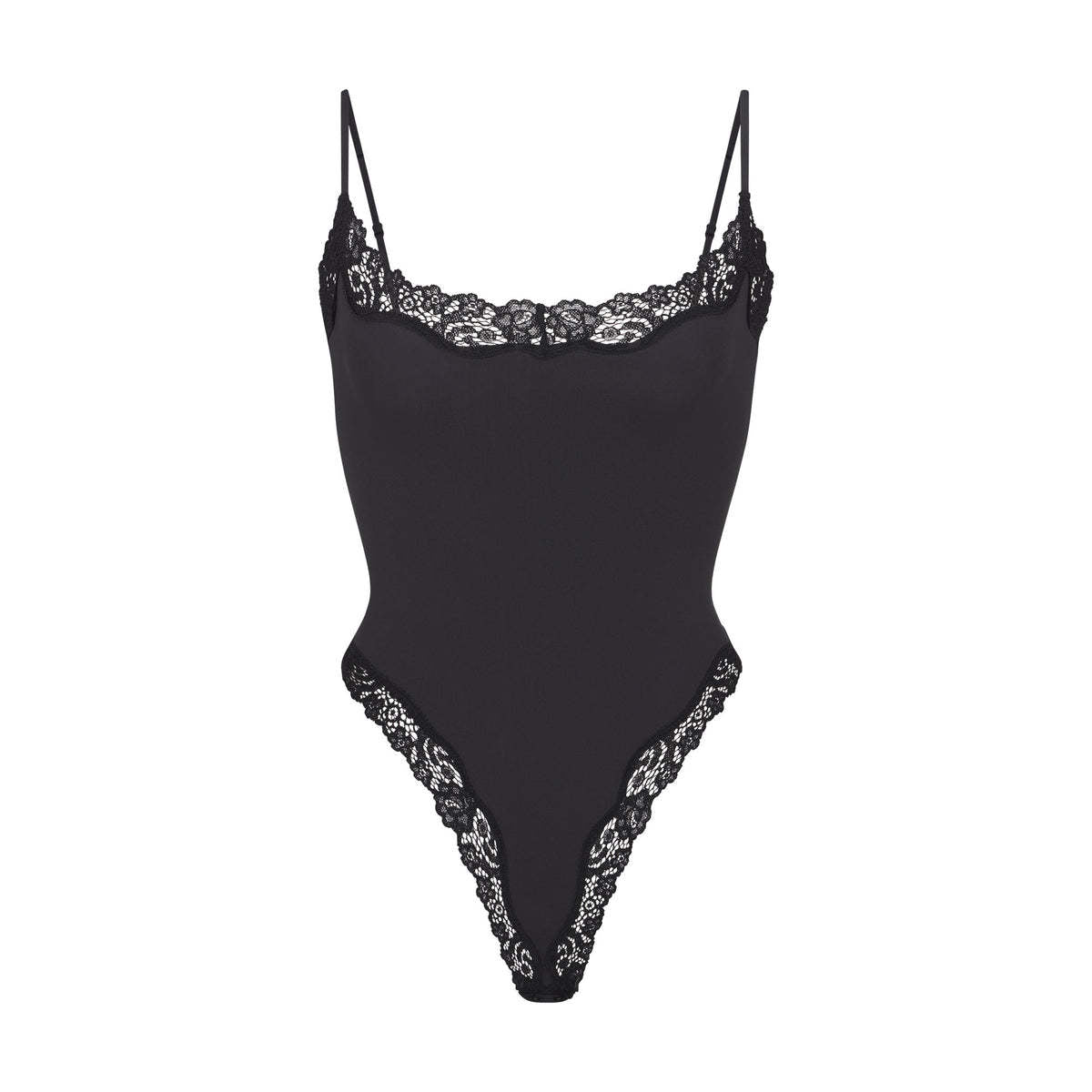 Lace Strap Open Crotch One-Piece Bodysuit