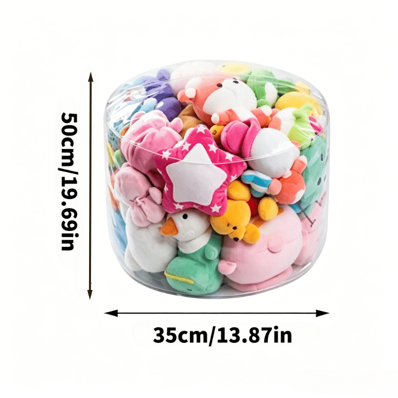 Extra‑Large Clear Bean Bag Chair Cover with Plastic Window – Waterproof, Easy‑Clean Storage for Stuffed Animals