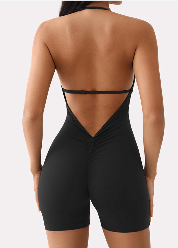 Backless Nude-Feel Long Sleeve Yoga Jumpsuit
