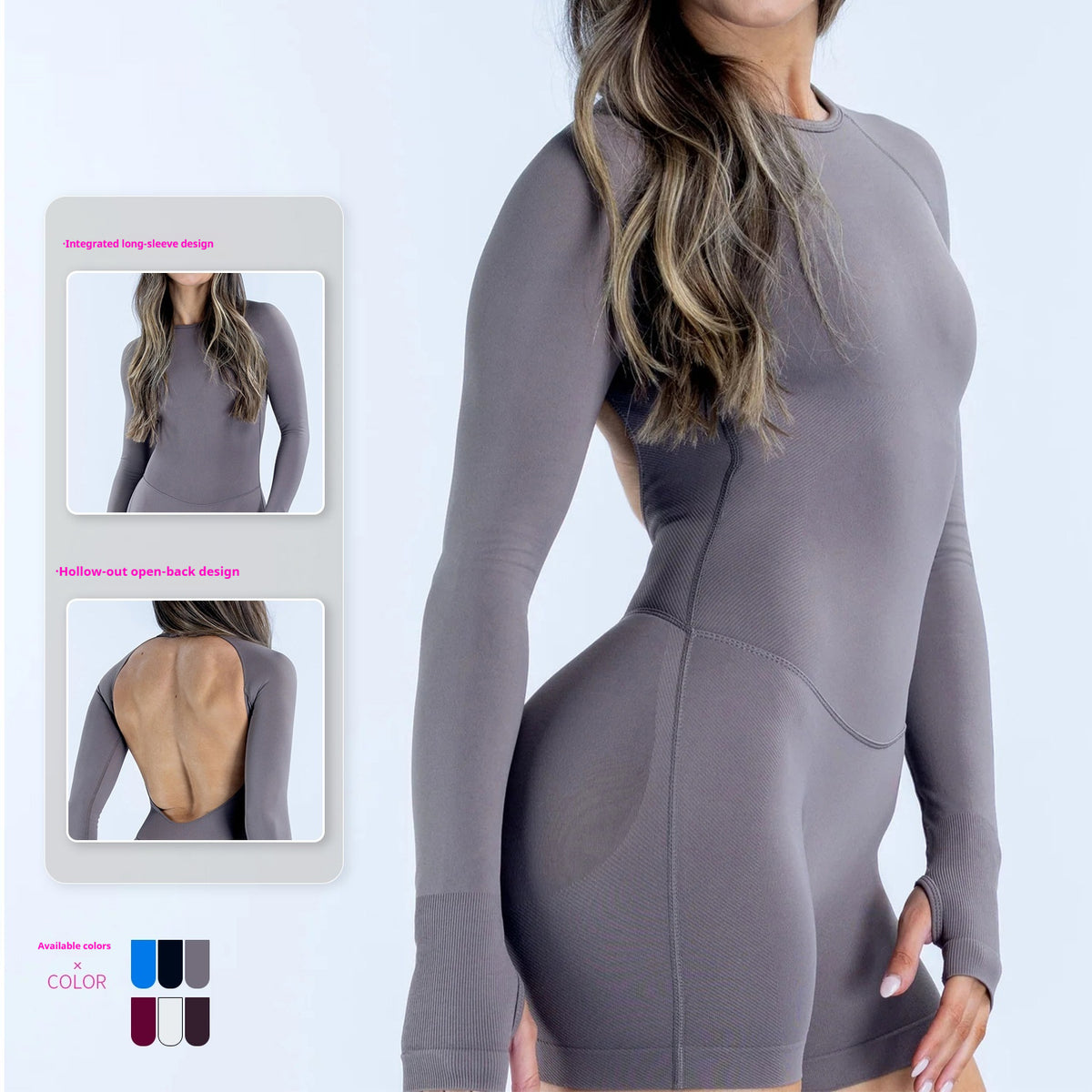 Womens Quick-drying Backless One-piece Suit