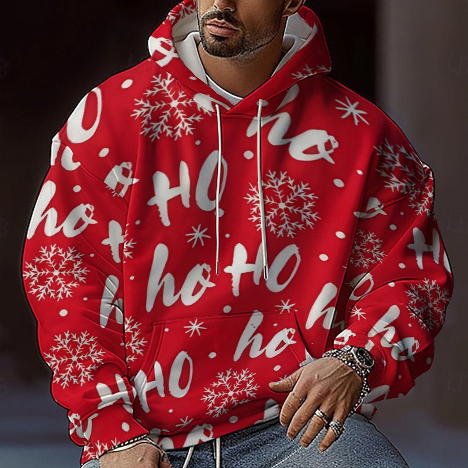 Men's Digital Print Sports Hoodie