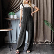Women's Adjustable Buckle Pocket Overalls Casual Pants