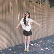 Rhapsody Oversized T-Shirt with Puppy Print – Cozy, Relaxed Fit