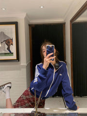 Retro Casual Loose Cotton Pullover Sweatshirt