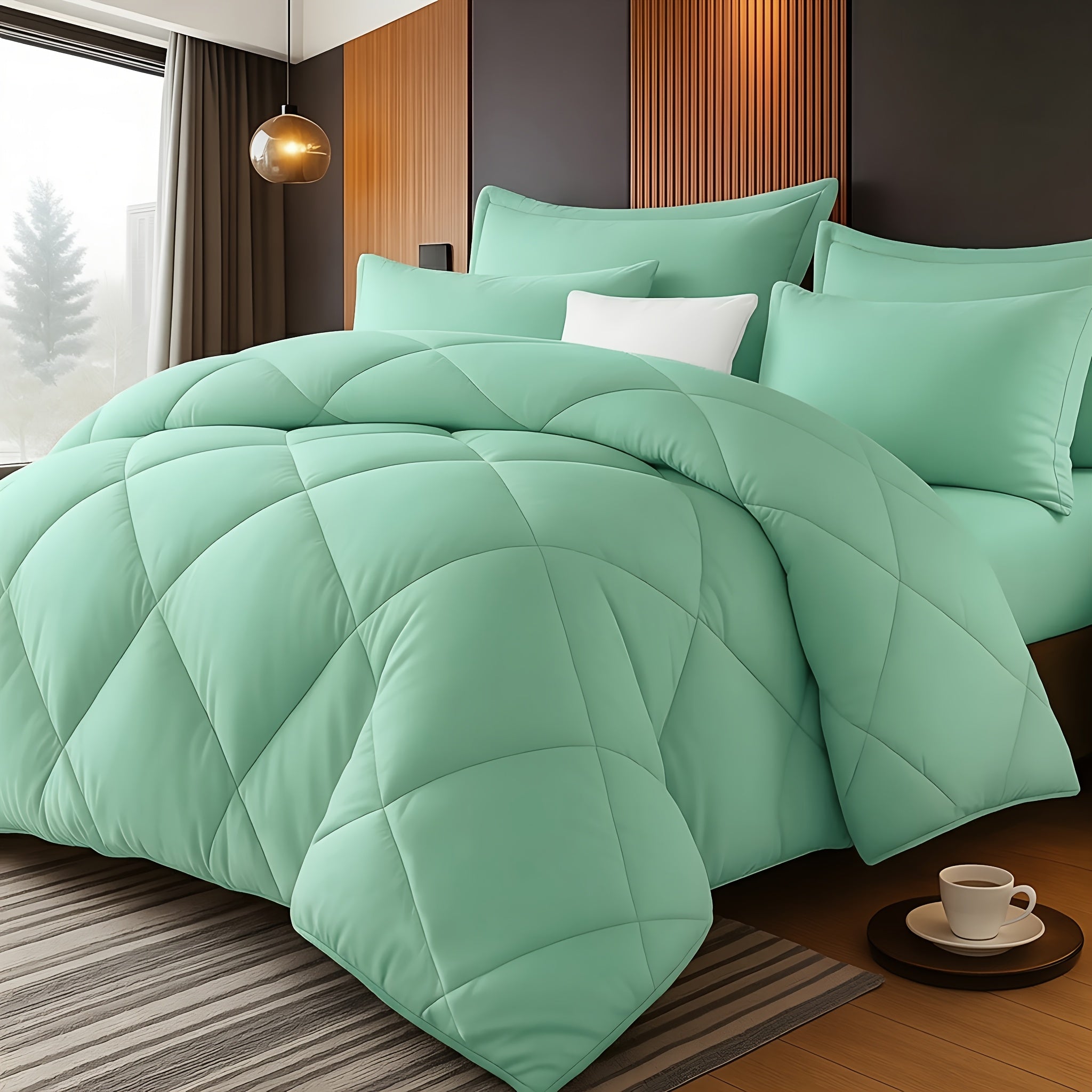 2-3 Piece Solid Color Diamond Pattern Bed Sheet Set – Large & Extra-Large, Ultra-fine Fiber, Lightweight Breathable