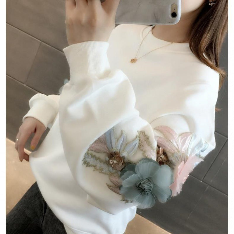 Women's Korean Version Of Loose Long-sleeved Large Size Jacket Female Tops Sweatshirt