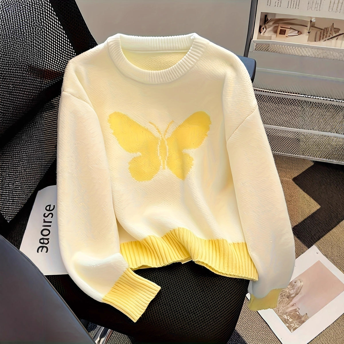 Knitted Sweater Women's Long-sleeved Top