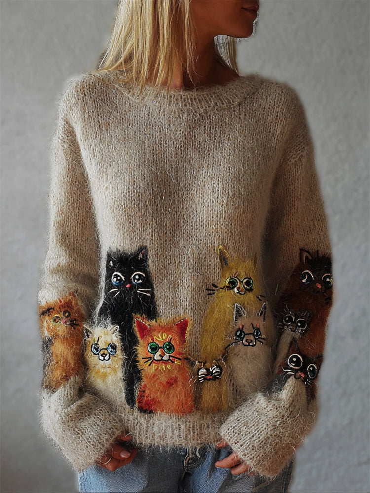 3d-printed, Crew-neck, Color-block, Loose-fitting, Fashionable Pullover Hoodie
