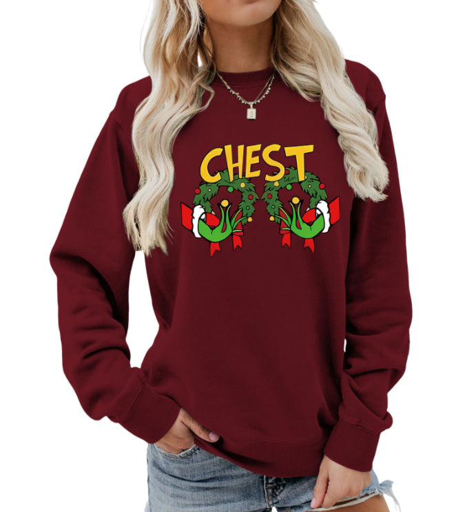 Women's Printed Long-Sleeve Cotton Hoodie
