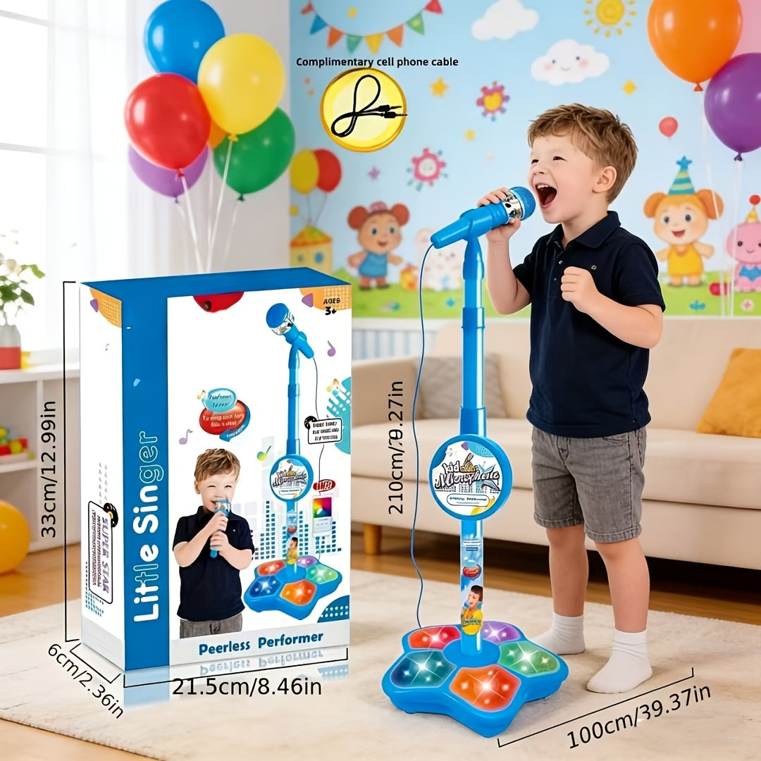 Lightweight Plastic Singing Microphone with Stand