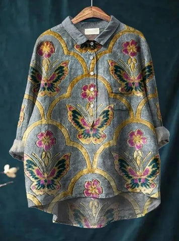 Casual Long Sleeve Shirt Print