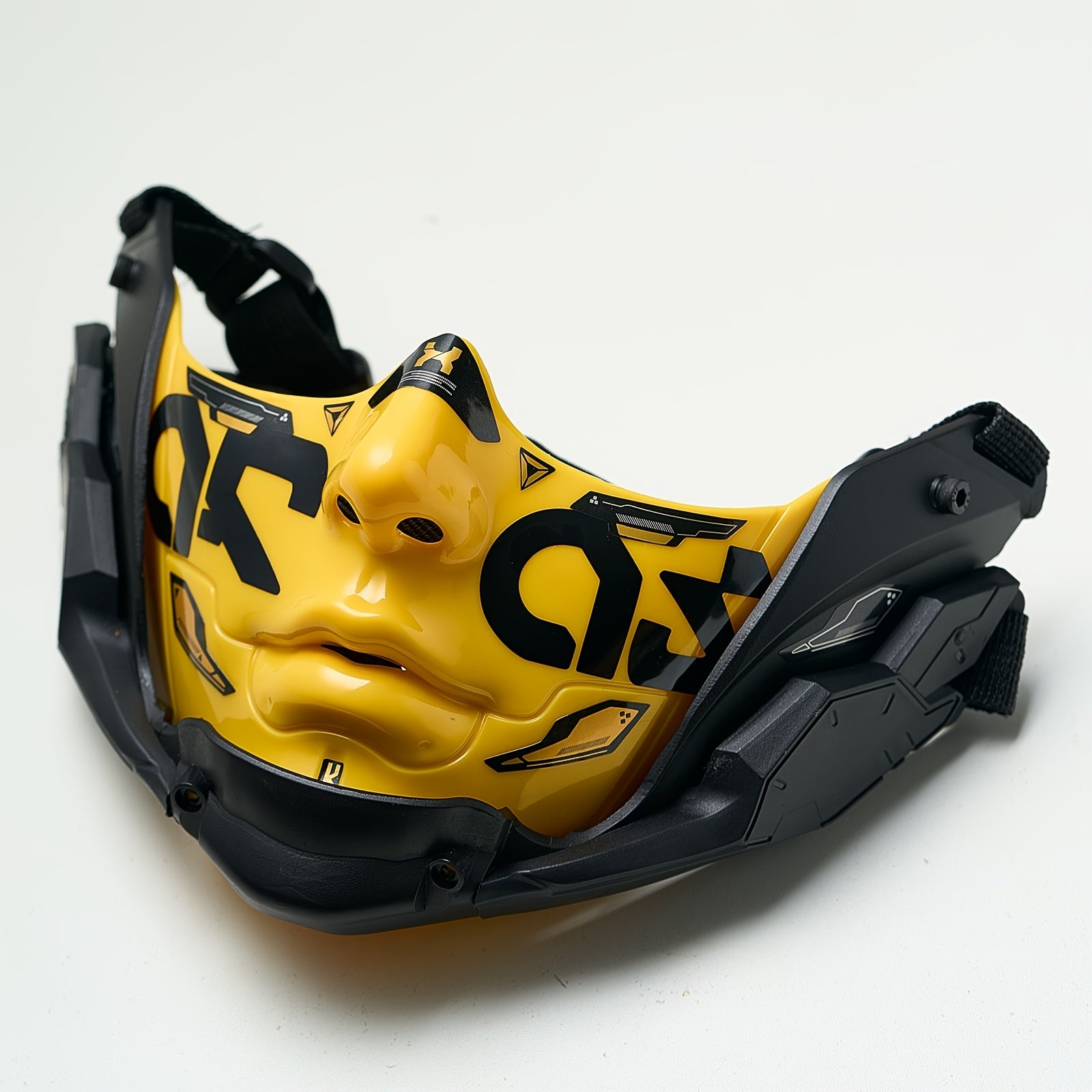 Women’s Cyber‑Style Half‑Face Mechanical Mask for Halloween and Cosplay