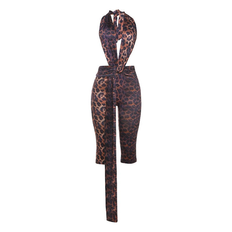 Sexy Halterneck Backless Bodycon Jumpsuit