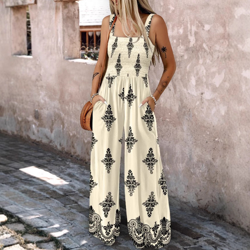 Women's Sling Pocket Wide Leg Jumpsuit