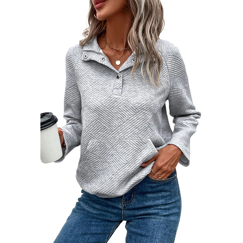 Chic V-Neck Long Sleeve Women's Top