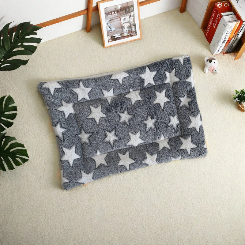 Double-Sided Flannel Pet Bed For Small Dogs & Cats Under 18 Lbs, Machine Washable Plush Mat, Reversible Comfort For Puppies Kittens & Hamsters, Indoor Use For Christmas Halloween