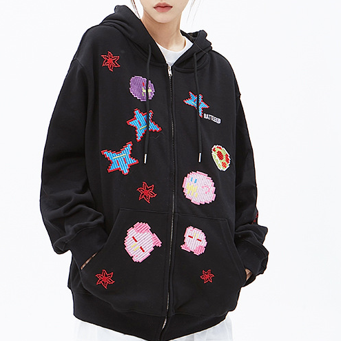 Unisex Graffiti Cardigan Hoodie Streetwear